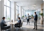People in modern workspace