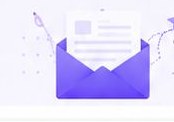 Envelope with paper plane illustration