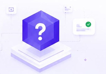 FAQ illustration — question mark cube